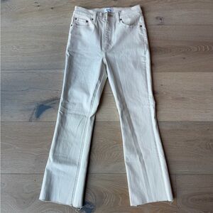 Pistola Cream high rise crop boot